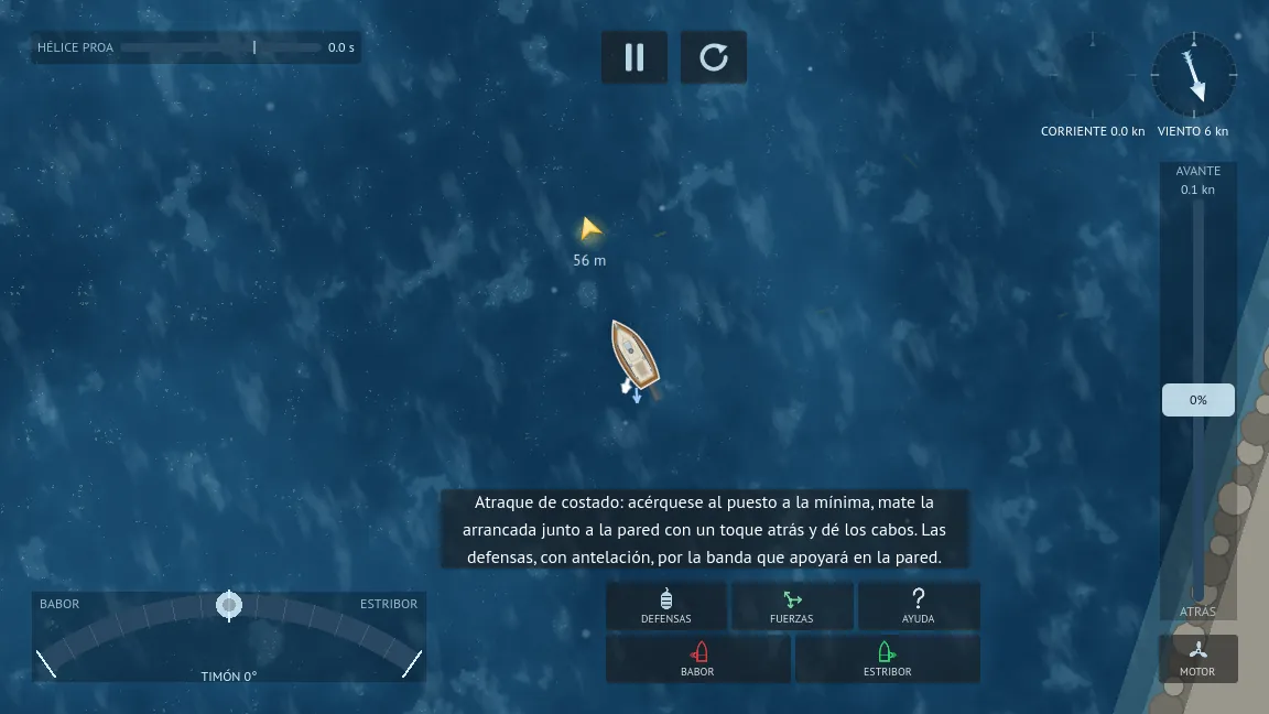 Atraque: las flechas muestran el viento, la corriente y hacia dónde vas de verdad